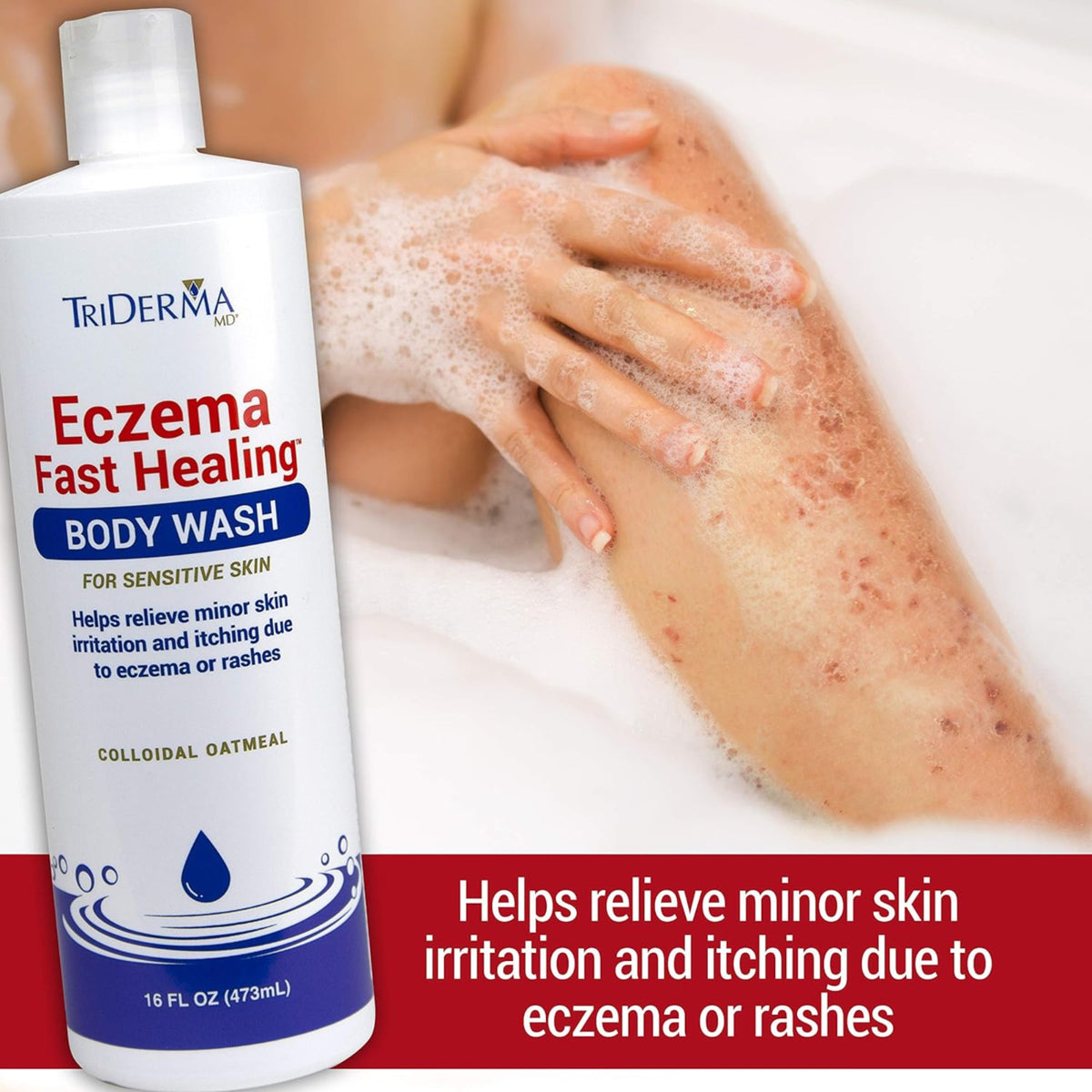 Medicated Fast Healing Eczema Body Wash for Dry, Itchy Skin – TriDerma AP4 Aloe Vera