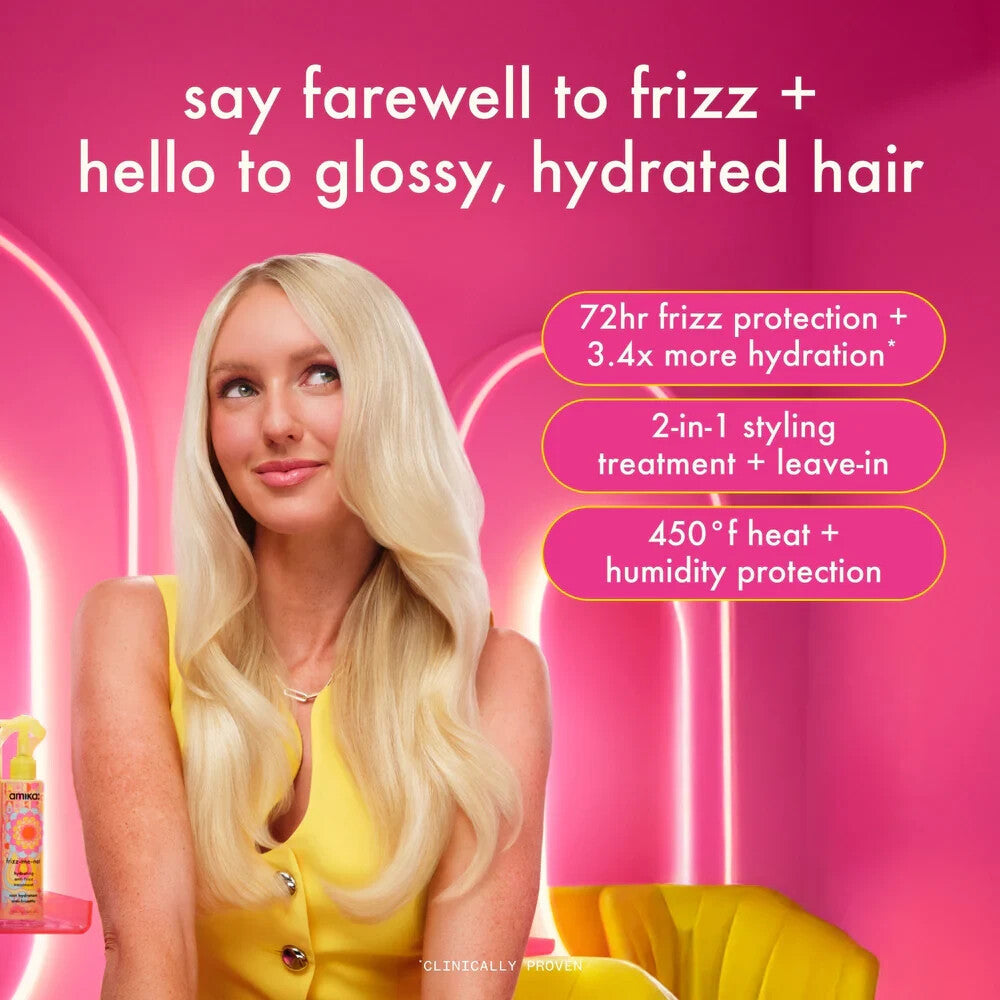 Anti-Frizz Hair Treatment Set with Shampoo, Conditioner & Spray - Hydrating & Humidity Shield