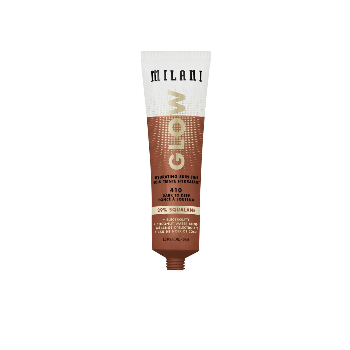 Milani Glow Hydrating Skin Tint Dark to Deep - Moisturizing Liquid Foundation