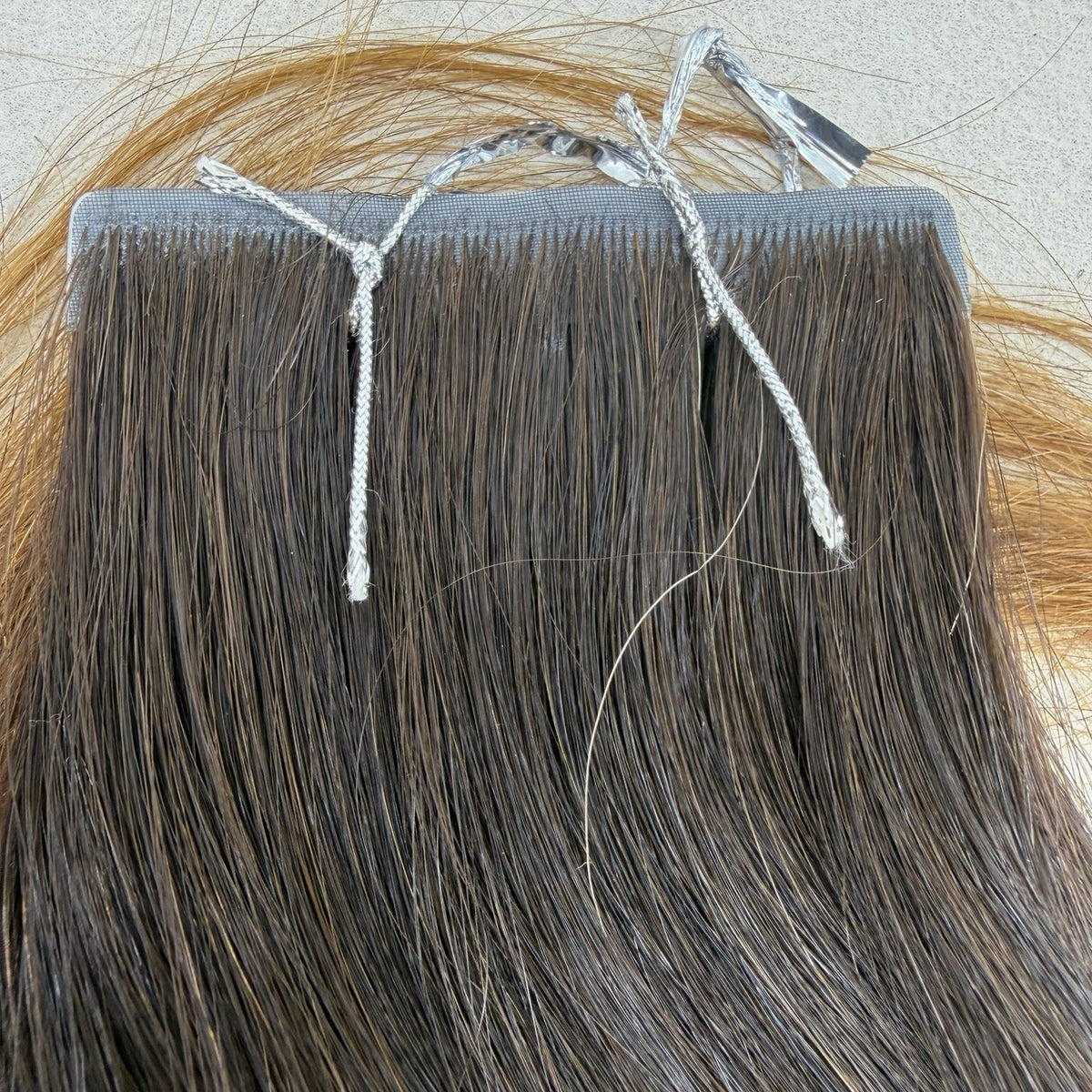Hair Extensions Tape-In 25 Inch Light Brown Ombre - Glam Seamless & Priscilla Valles