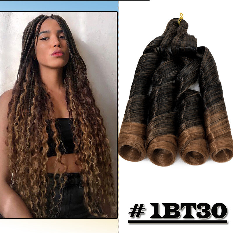 Curly Braiding Hair 24" Wave French Curls Synthetic Extensions