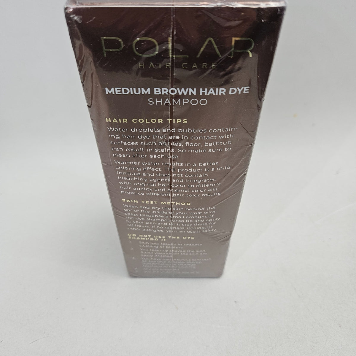 Polar Med-Brown Hair Dye Shampoo 200ml - Rich Color, No-Toxic Hair Care for Brunettes