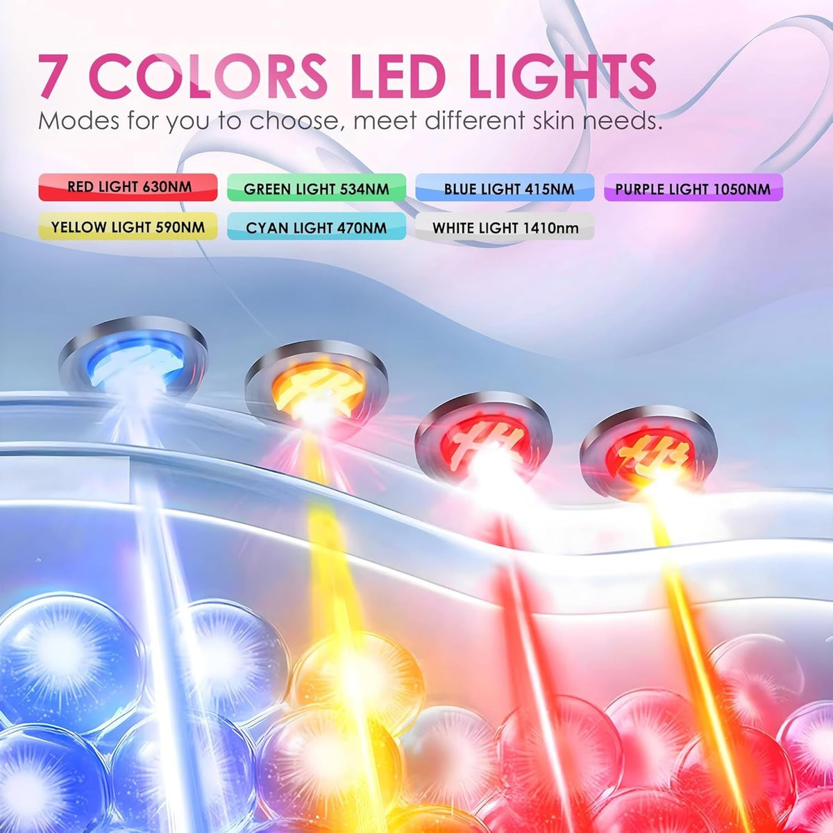 Red Light Therapy Face Mask with 7 Light Colors for Skin Rejuvenation