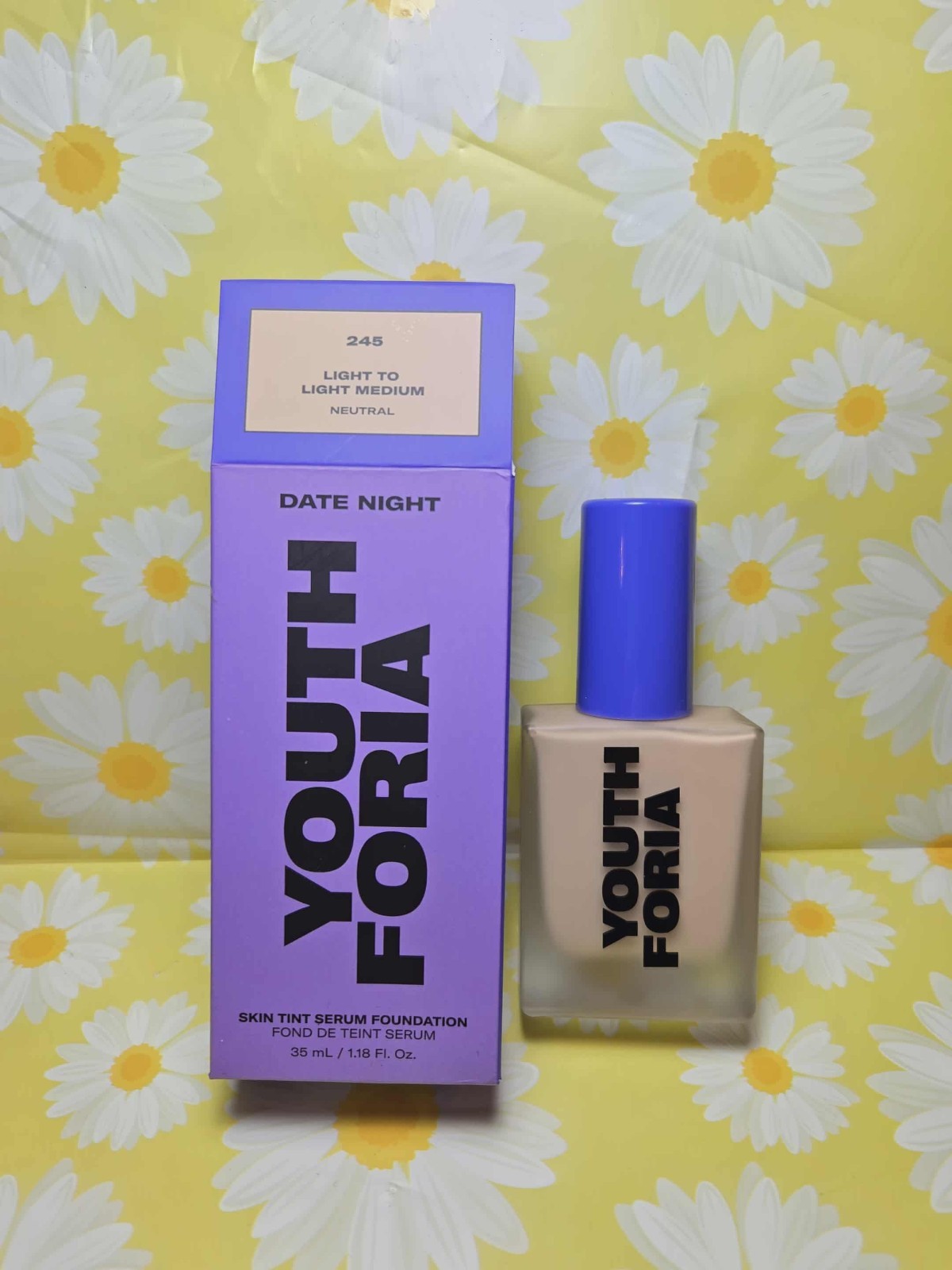 Youthforia Skin Tint Serum Foundation Light to Light Medium Neutral for Face