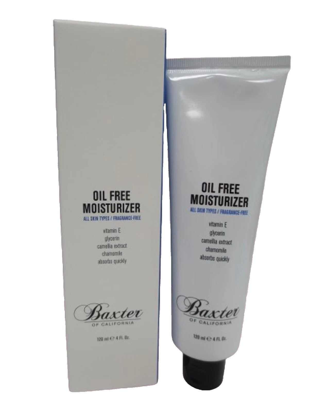 BAXTER OIL FREE MOISTURIZER ALL SKIN TYPES 4 OZ BOXED LOT OF 2