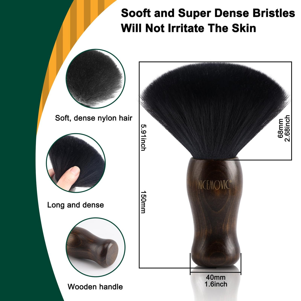 Professional 3-in-1 Barber Neck Duster Brush Set for Hair Cutting & Cleaning