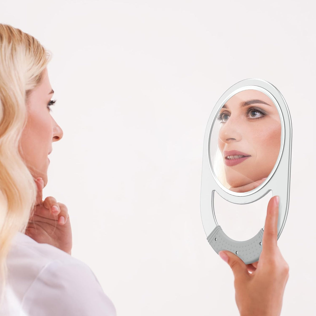 Unbreakable Hand Mirror with Handle - Salon, Barber & Home Use, 11-Inch