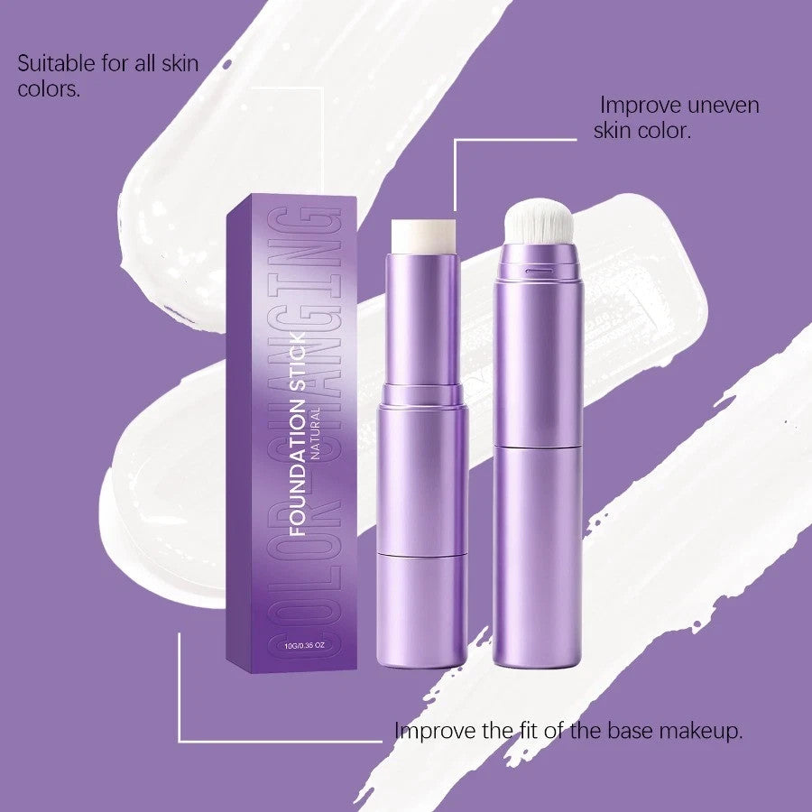 Facelove Foundation Stick with Built-in Brush - Long-lasting, Hydrating Makeup