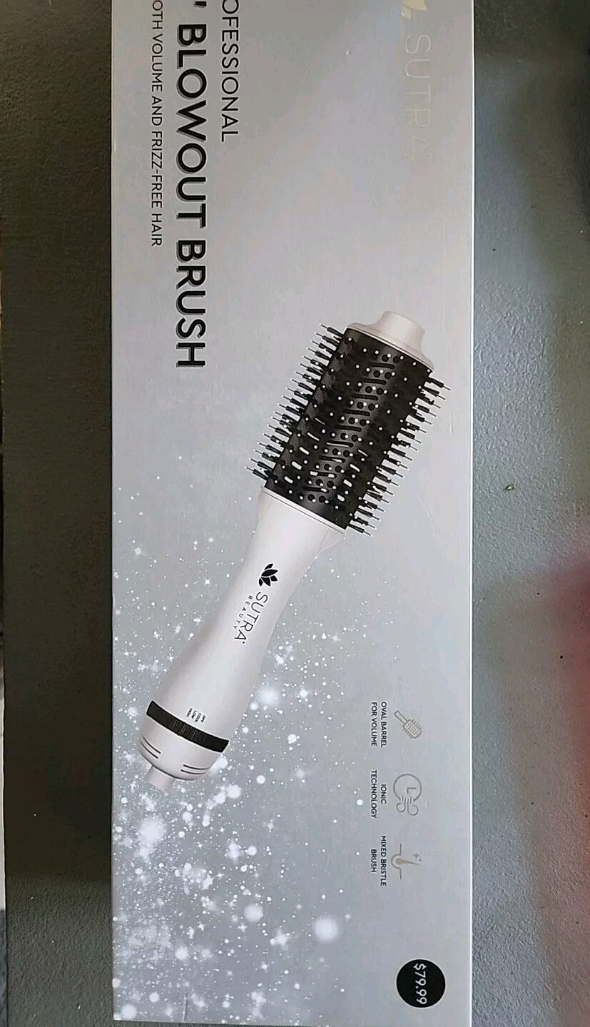 2 Inch Professional Ionic Blowout Hair Brush Silver Nib for Styling