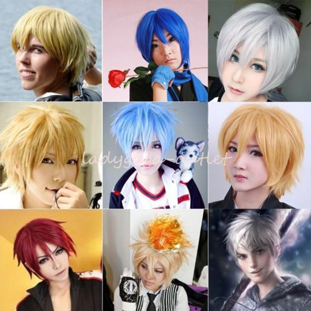 Unisex Short Pixie Wig for Cosplay and Costume Parties - Synthetic Hair