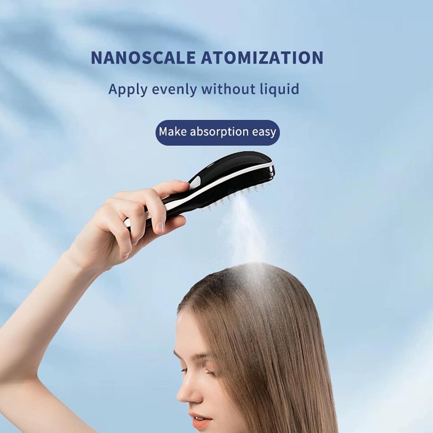 Electric Scalp Massage Brush with Soft Rubber Bristles - Head & Hair Relaxation Tool