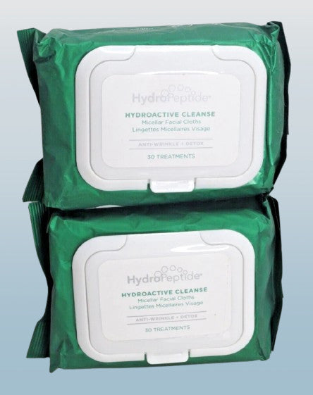 Hydropeptide HydroActive Micellar Facial Cloths - 30 Treatments, Set of 2