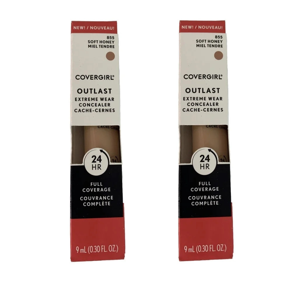 CoverGirl Outlast Extreme Wear Concealer Soft Honey 855 - Full Coverage, Waterproof, 24-Hour
