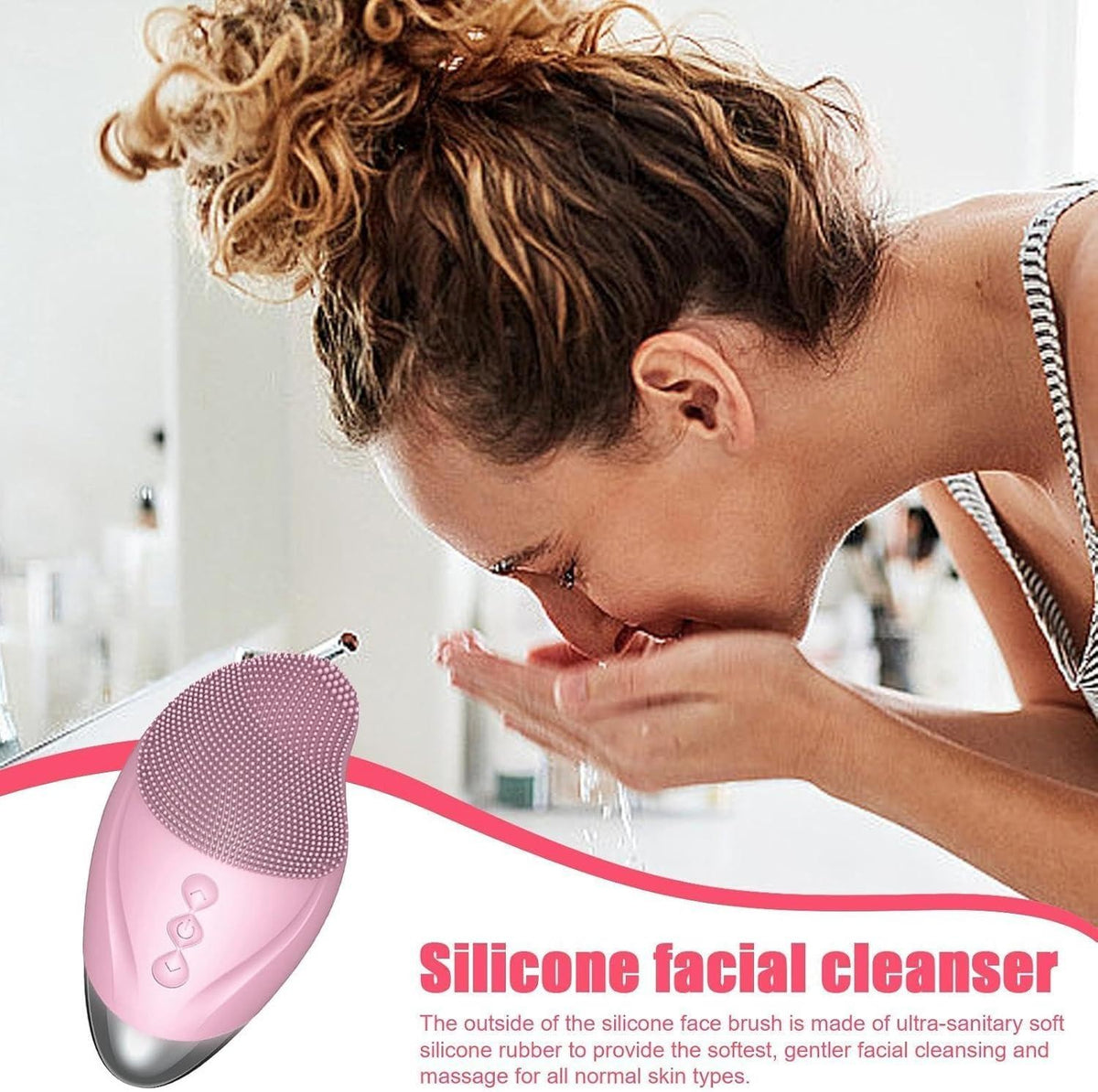 Rechargeable Facial Cleansing Brush with Exfoliation & Face Massager