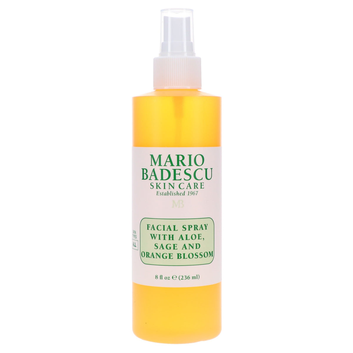 Facial Spray with Aloe, Sage & Orange Blossom - Hydrating Mist 8 oz