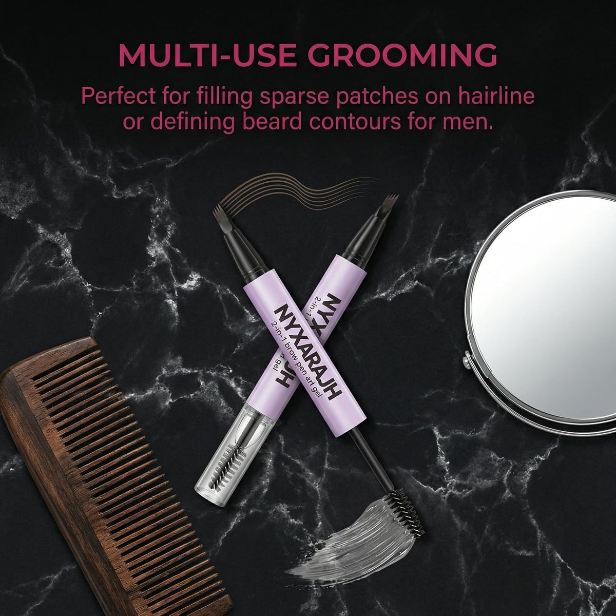 Eyebrow Pen and Gel Set - 4 Tip Ultra Precise Brow Shaping in 5 Shades