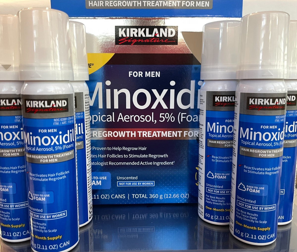 Minoxidil 5% Foam Hair Regrowth Treatment for Men, 12-Month Supply