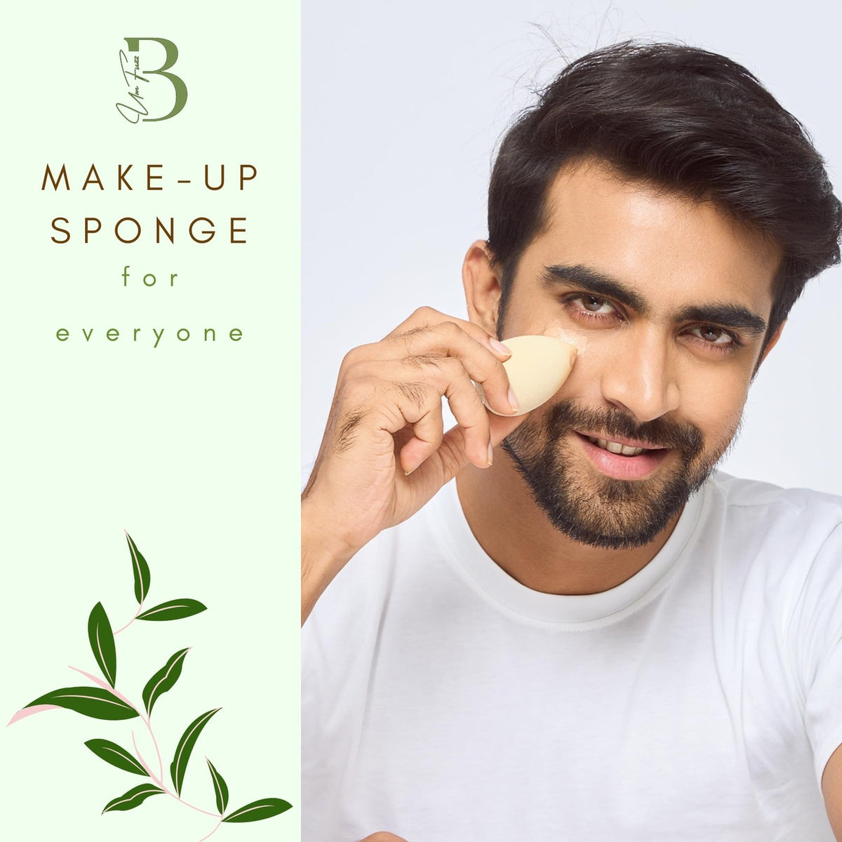 Eco-Friendly Green Tea Makeup Sponge - Soft Biodegradable Beauty Tool