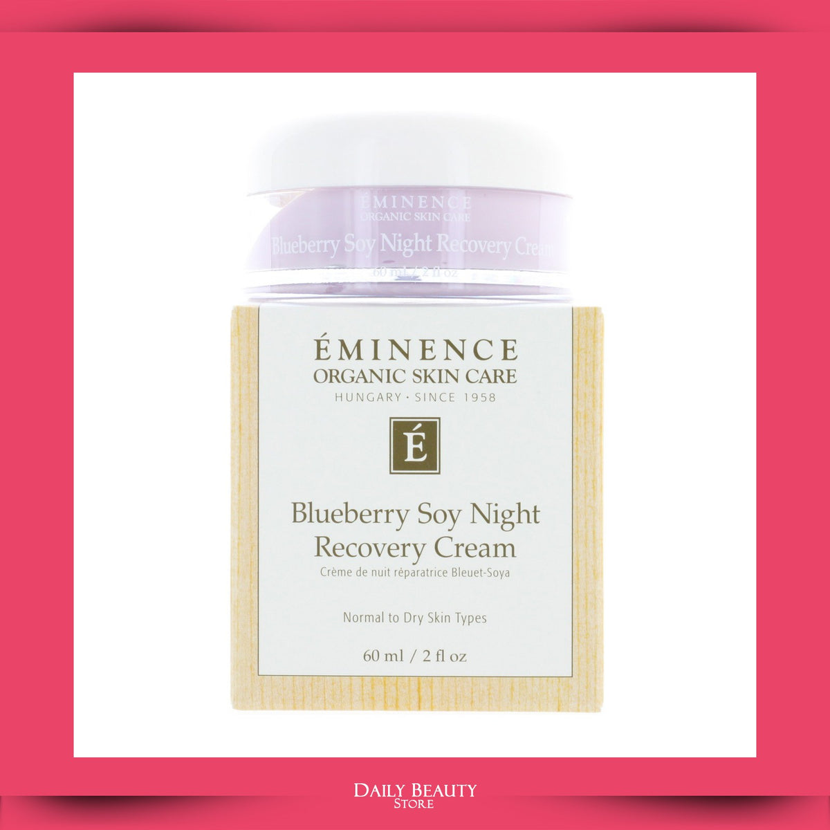 Blueberry Soy Night Recovery Cream - Anti-Aging Moisturizer for All Skin Types 2oz