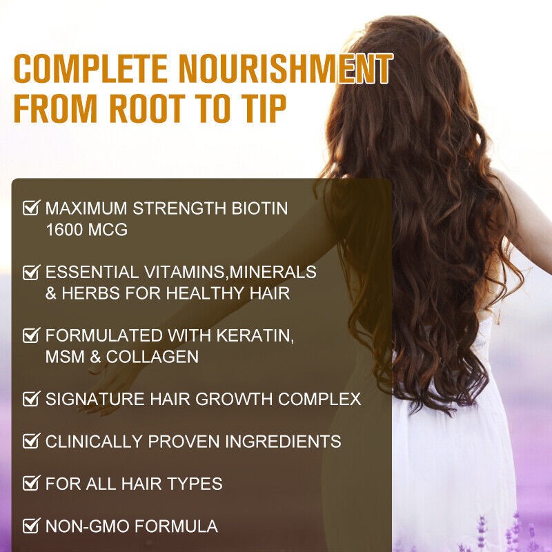 Hair Growth Pills with Collagen & MSM - 60 Capsules