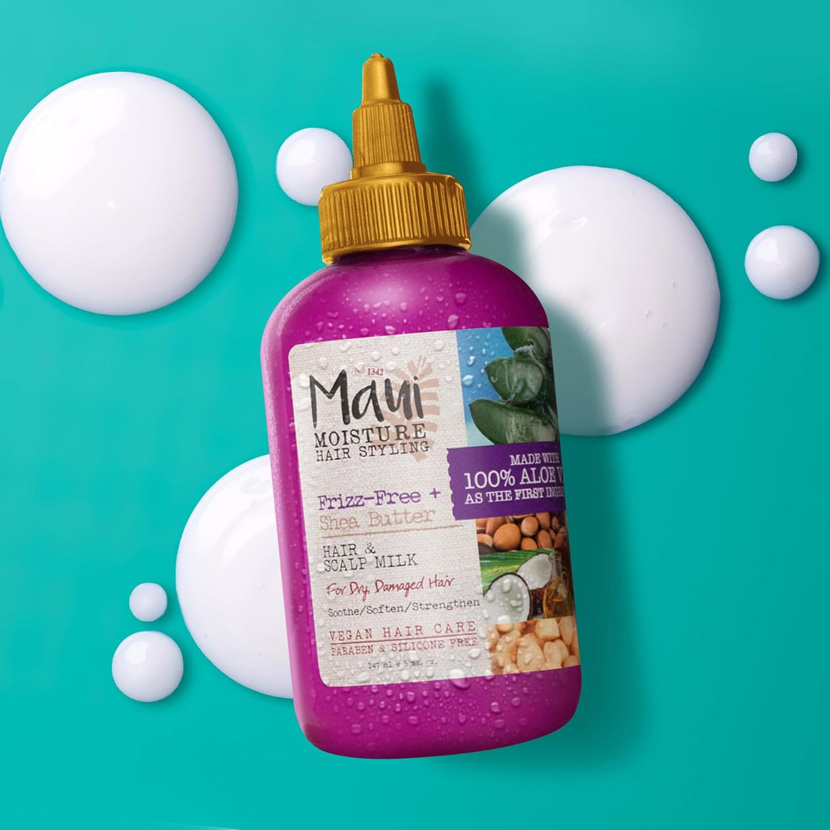 Shea Butter Hair and Scalp Milk Treatment, Hydrating, Soothing, 5 fl