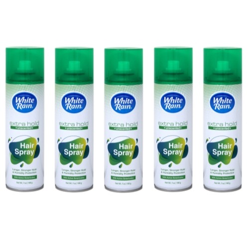 White Rain Unscented Extra Hold Hair Spray - 7Oz Pack of 5