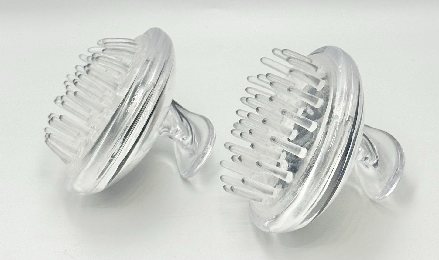 Hair Scalp Scrubber & Head Massager Brush Set - Stress Relief & Relaxation