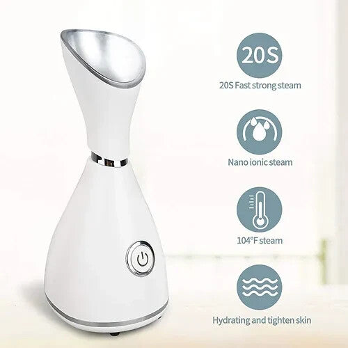 Nano Facial Steamer & Skincare Tool Kit - Deep Cleansing & Moisturizing