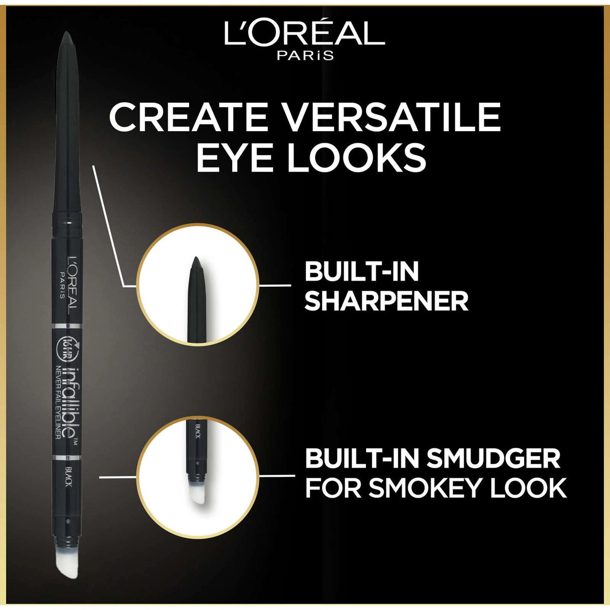 Long-Lasting Mechanical Eyeliner Pencil - Smudge-Proof, 16-Hour Wear