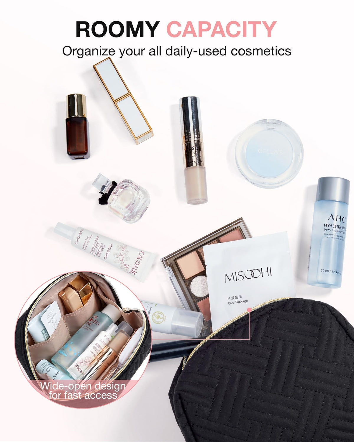 Small Travel Makeup Bag Waterproof Cosmetic Organizer Pouch