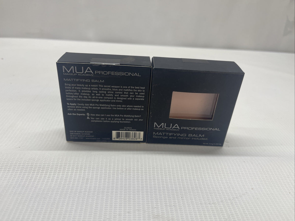 Mattifying Balm with Sponge & Mirror - Professional Makeup Set 5.8g (2 Pack)