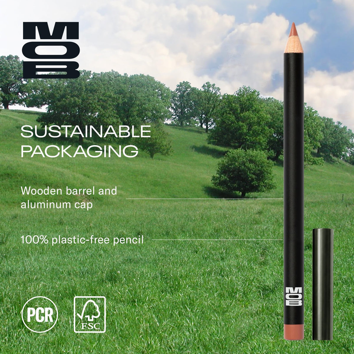 Lip Liner Pencil - Cool Tone Neutral Waterproof & Vegan, 0.32 oz
