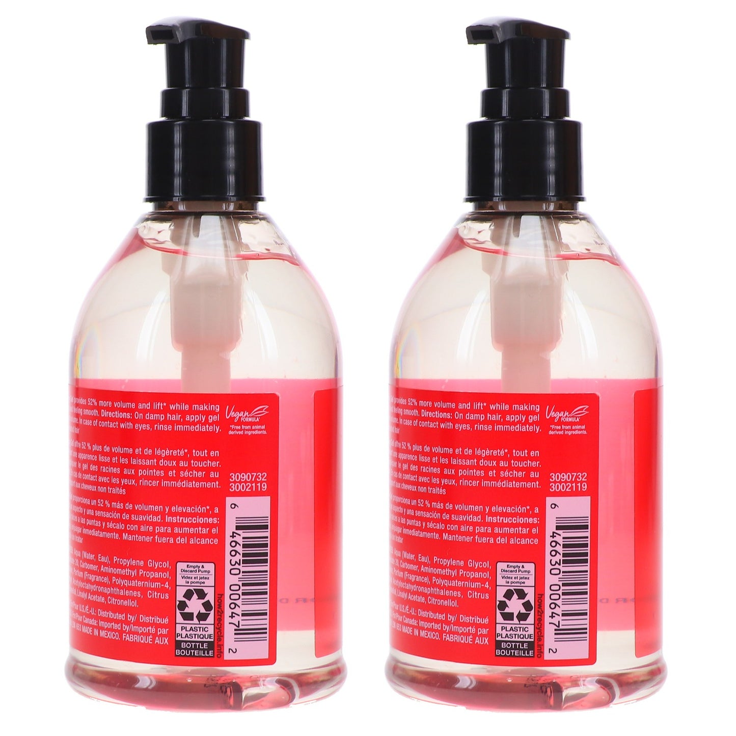 Volumizing Hair Gel 8.5 oz - Pack of 2 for Thick, Full Locks