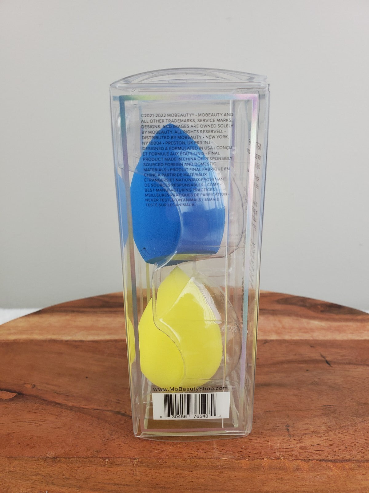Cosmetic Blender Duo - Latex-Free Makeup Sponges for Flawless Finish - Blue & Yellow