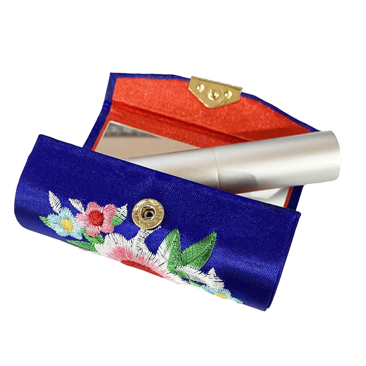 12 Pack Floral Lipstick Cases with Mirror Travel Makeup Storage Organizer