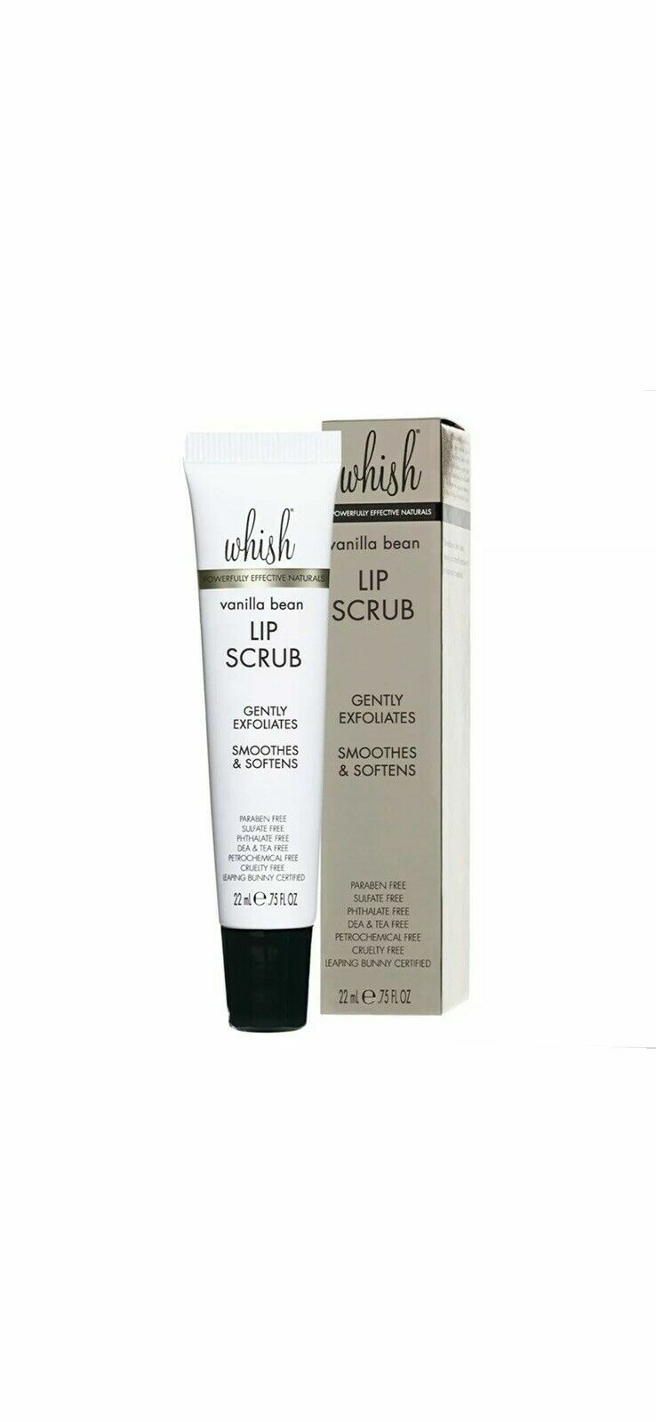 Organic Vanilla Bean Lip Scrub - Exfoliating & Moisturizing Full-Size 0.75 oz