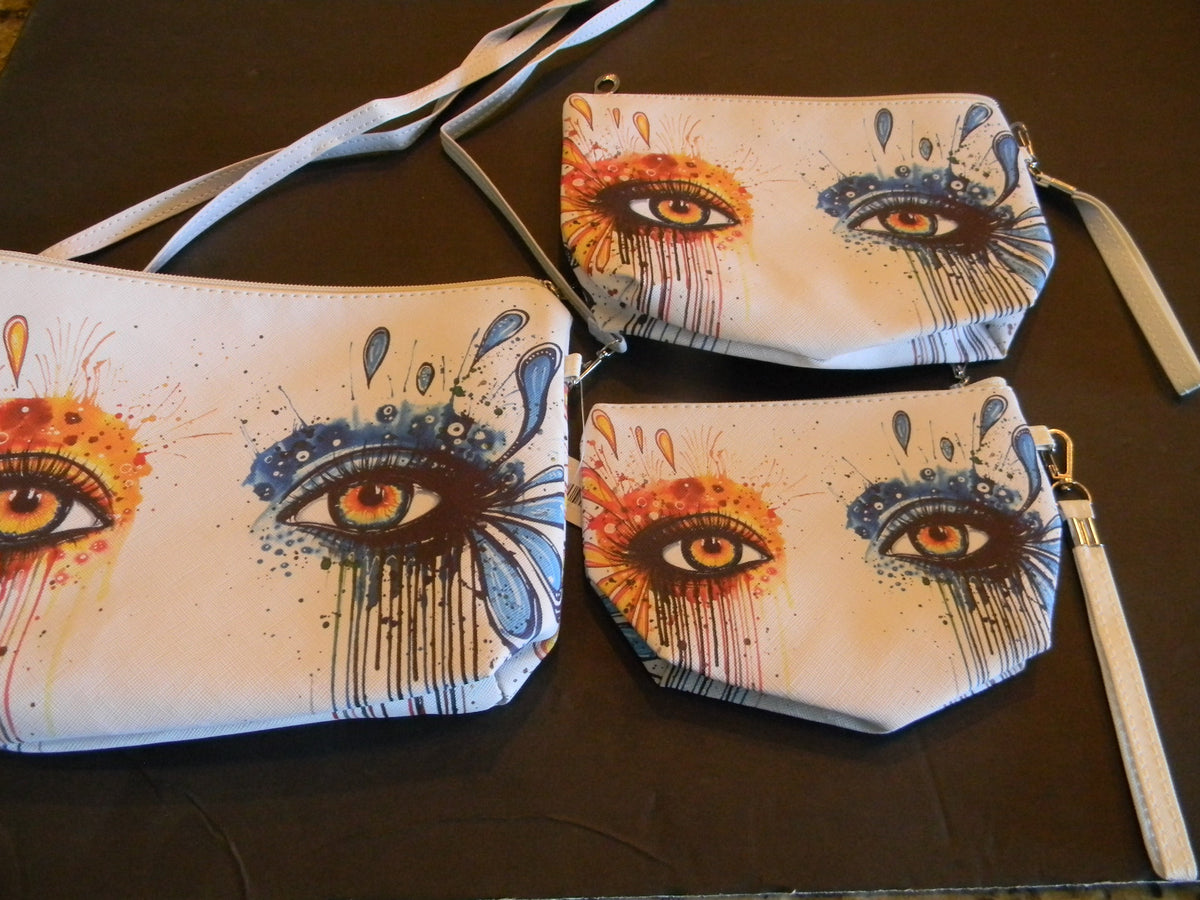 3-Piece Travel Cosmetic Bag Set with Purse & Pouch - Women's Toiletry Organizer