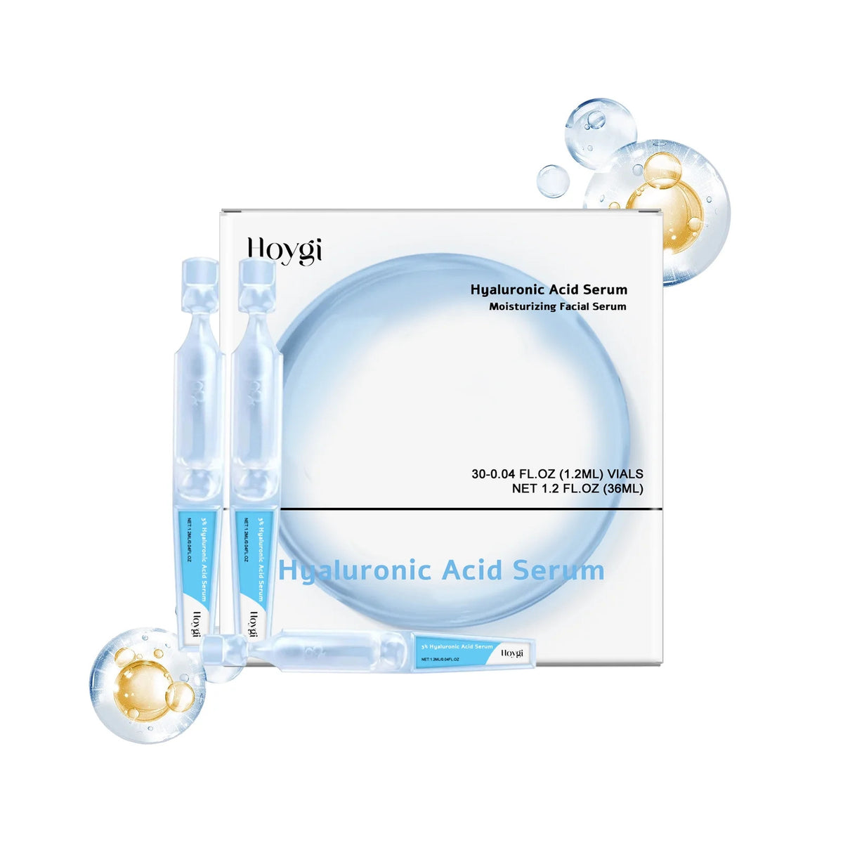 30pcs Hyaluronic Acid Serum Vials - Deep Hydration & Firming Skin Care
