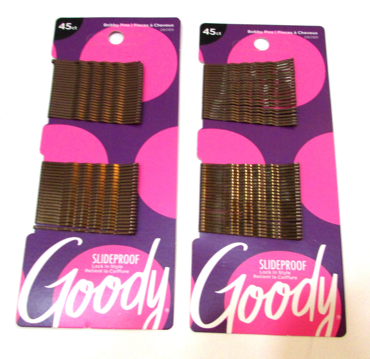 90 New Goody Slide Proof Bobby Pins 06089 (two packs 45)