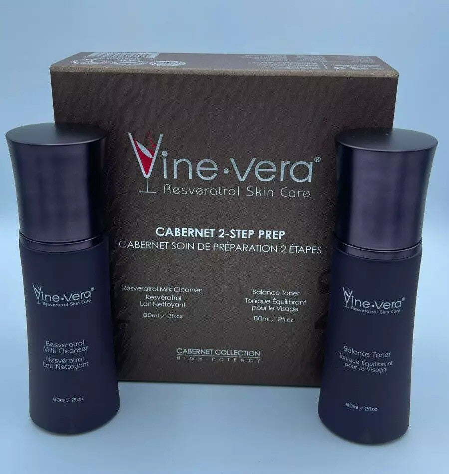 Resveratrol Cabernet Milk Cleanser & Balance Toner Set - 60ml Each