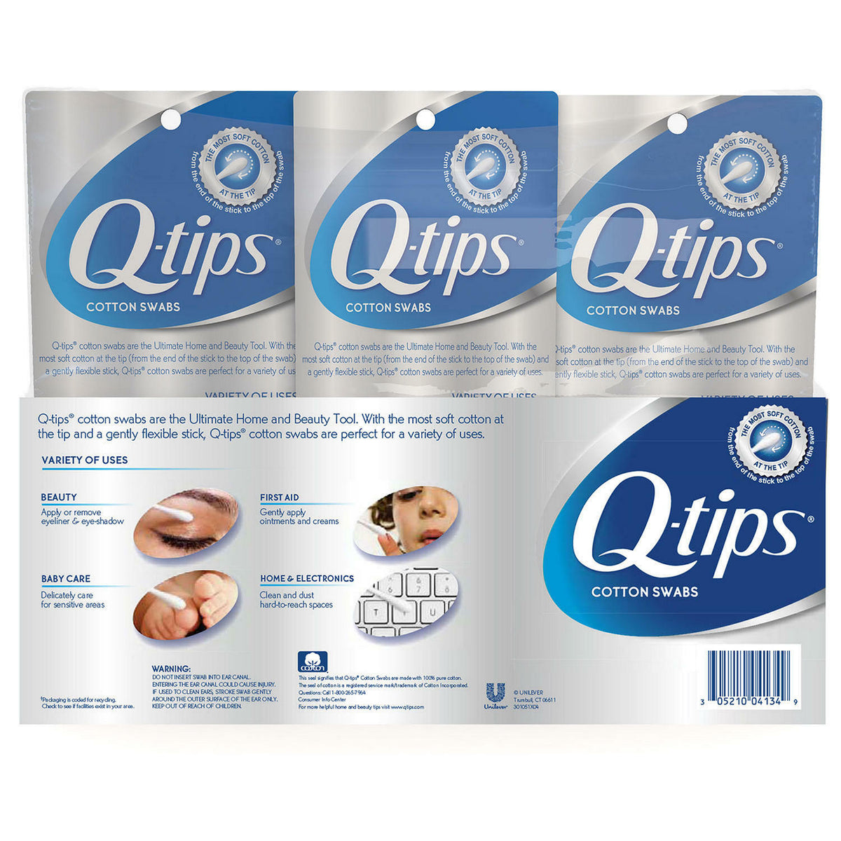 Cotton Swabs Pack of 1750 - Gentle, Multi-Purpose Ear & Art Cotton Buds