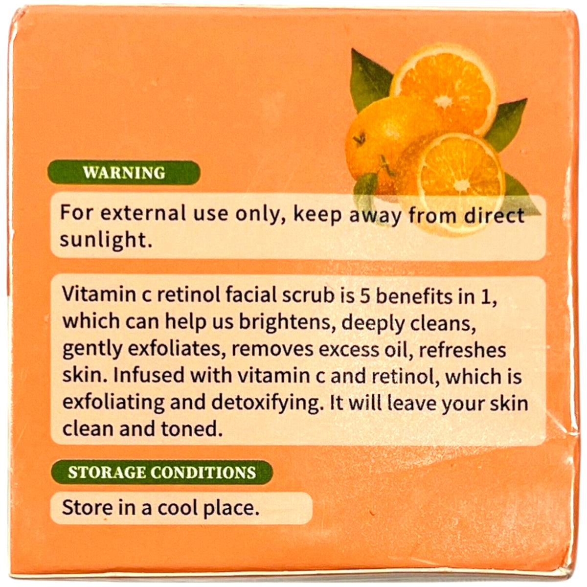 Vitamin C & Retinol Facial Scrub - Renews Exfoliates Skin EX 03/27