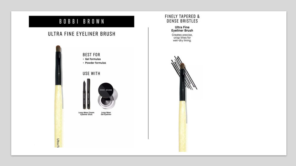 Eyeliner Brush Set - 2 pcs Ultra Fine Makeup Brushes for Precise Application