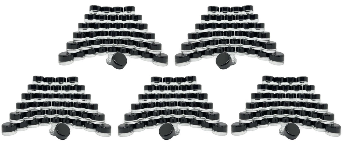 5ml Glass Concentrate Jars with Child Resistant Caps - Bulk Packaging for Waxes & Lip Balm