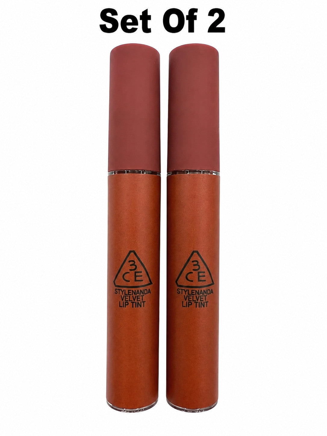 3CE Velvet Lip Tint Taupe Pack of 2 - Long Lasting Matte Lip Stains