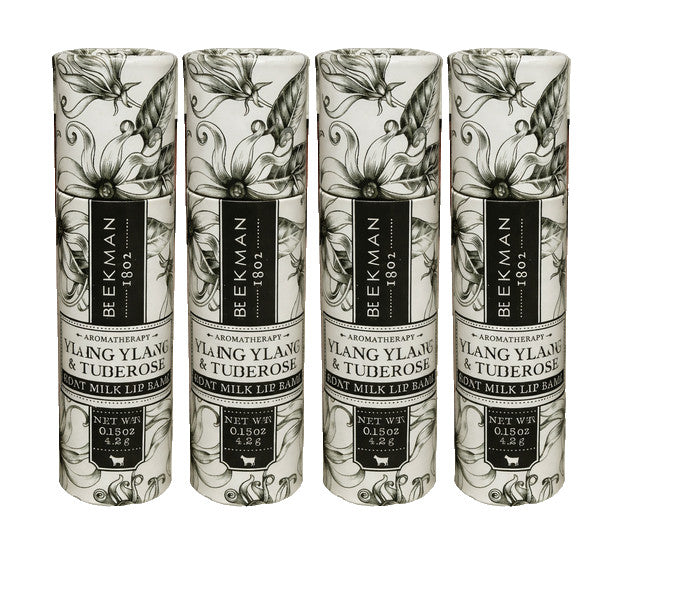 Beekman 1802 Ylang Ylang & Tuberose Goat Milk Lip Balm Set - 4 Pack