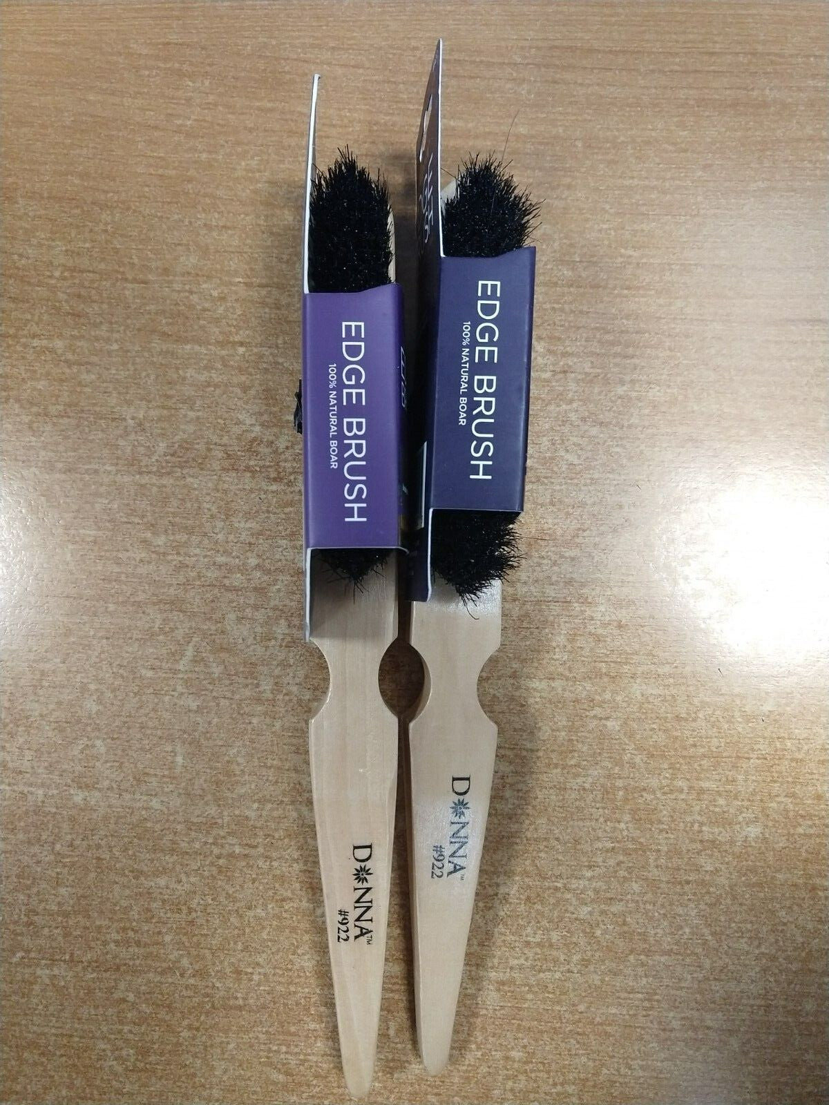 Natural Boar Bristle Edge Brush Set - 2 or 3 Pack for Styling & Hair Care