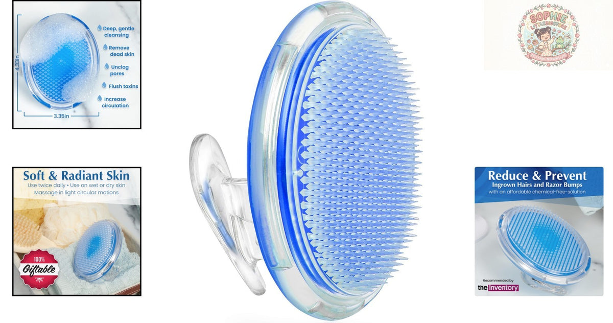 Dual-Function Silicone Exfoliator Brush for Razor Bumps & Ingrown Hair Relief