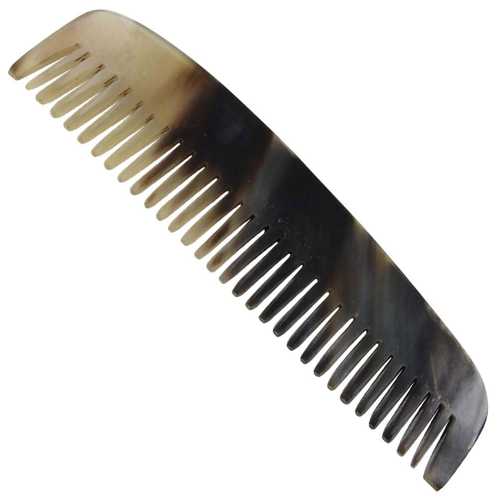 Handmade Bovine Horn Carved Medieval Comb - Natural Hair Styling Tool