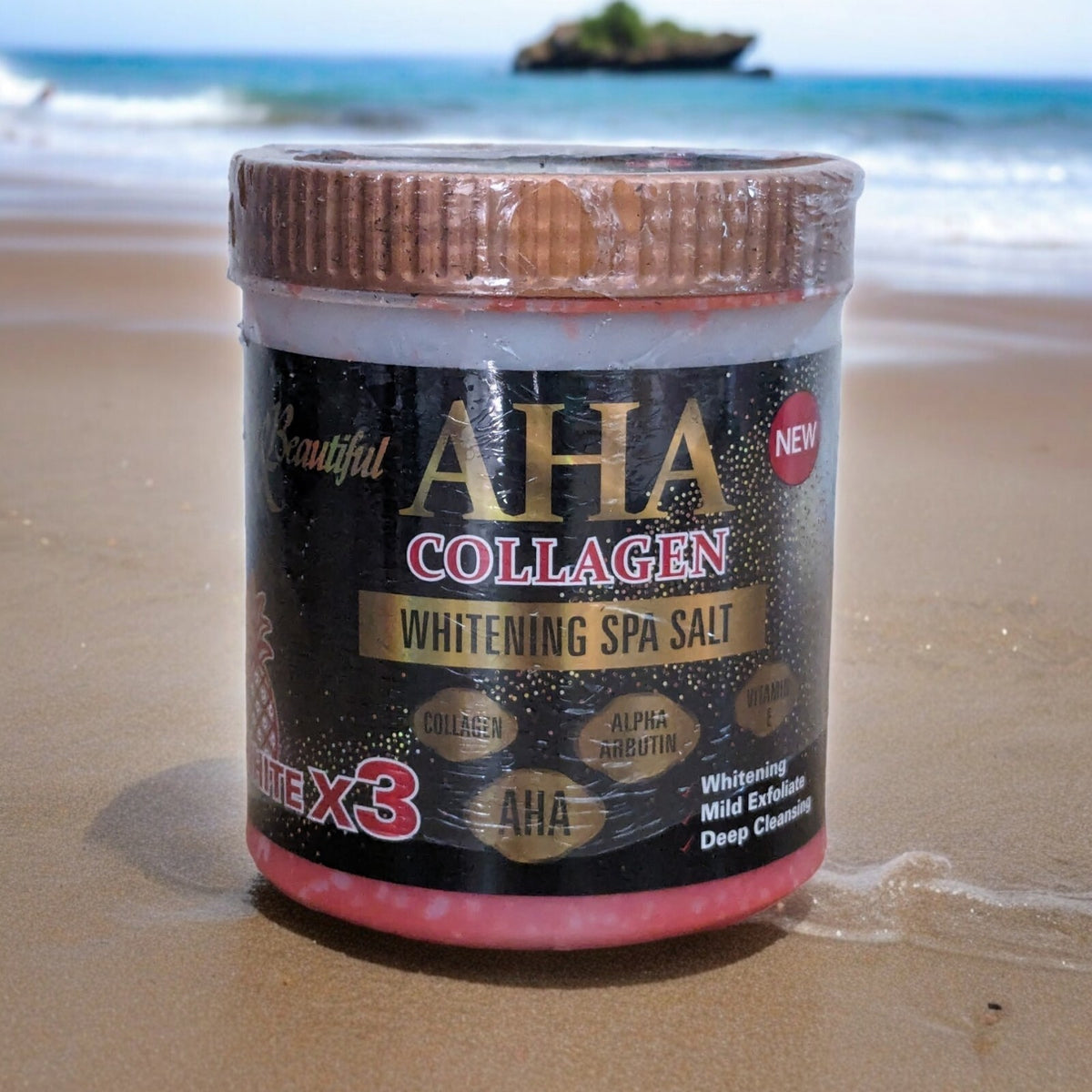 Soft & Beautiful Aha Arbutin Collagen Exfoliating Spa Salt Scrub With